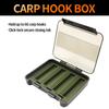 1 PC Carp Fishing Tool Carp Hook Box Hold Up To 66 Carp Hooks Slotted Silicone Insert Click-Lock Secure Closing Tab Tackle