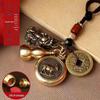 Pixiu Cinnabar Brass Keychain with Zodiac and Five Emperors Coins Pendant