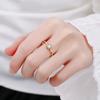 Simple Round Flower Ring For Women Small Diamond Zircon Crystal Real S925 Silver 14K Gold Valentine's Day Gift Jewelry
