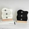 Wood Perpetual Calendar Desktop Acrylic Calendar Stand Week Month Day Display Desk Decor for Home Office Shop Bar