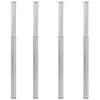 VidaXL Telescopic Table Legs 4 Pcs Brushed Nickel 710 Mm-1100 Mm