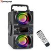 TOPROAD 40W Portable Bluetooth Speaker with Subwoofer Wireless Stereo Bass Outdoor Party Speakers Support Remote Control FM Radio RGB LED Lights