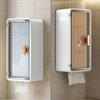 Punch-Free Wall-Mounted Tissue Box Transparent High-Value Rack High-End Storage Box Simple Large Paper Box