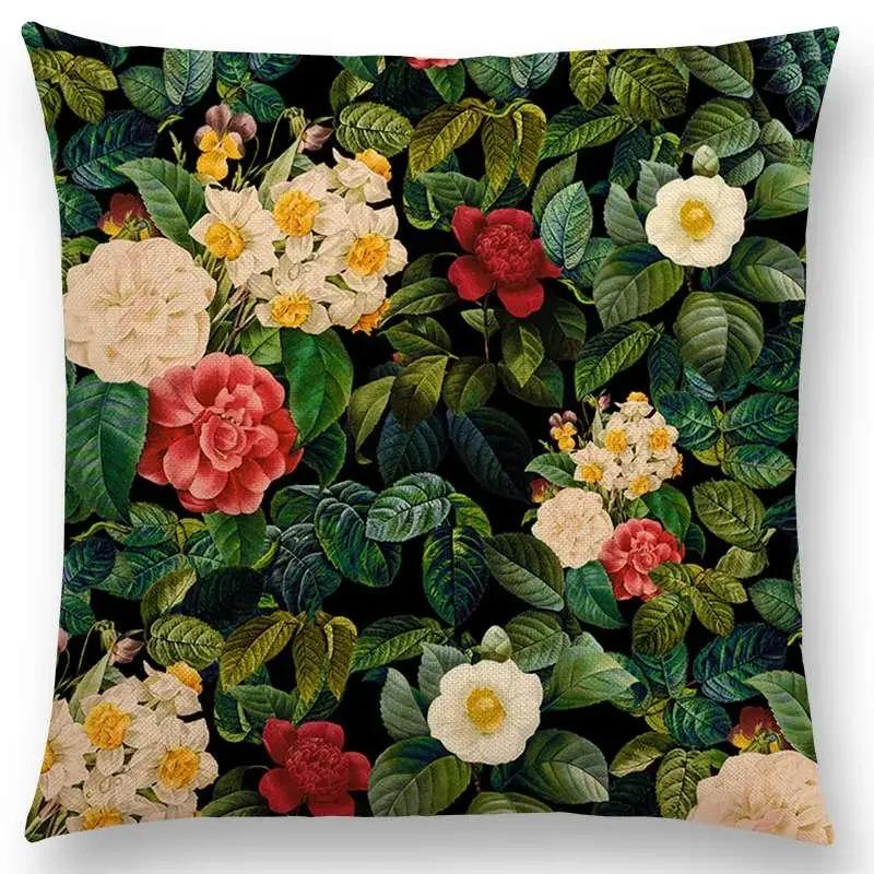 Latest Gorgeous Floral Night Forest Garden Print Throw Pillow Case Home Decor Cushion Covers / Cushion Cover Hogar