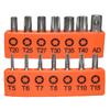 25mm Torx Screwdriver Bit Set with Hole 14pcs for Electric Devices