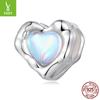 925 Sterling Silver Heart-Shaped Beads Love Dream Beaded Diy Bracelet Beaded Accessories, Direct Sales