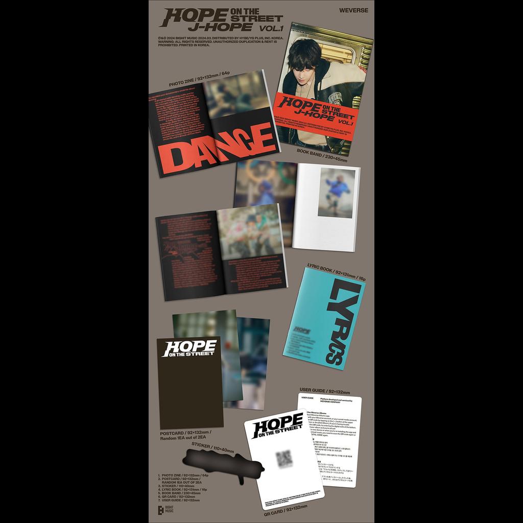 [SET] J-HOPE - HOPE ON THE STREET VOL.1 SET + Weverse Albums Ver.