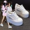 Casual Mesh Shoes Women's Spring 2025 New Versatile Fashion Simple Breathable Thick Sole Increased by 12 Cm Leisure
