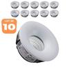 Set of 10 Mini 3W Fixed Round LED Spotlights In White