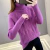 Women Turtleneck Solid Warm Sweaters Long Sleeve Knit Basic Pullover Slim Office Fall Winter Jumper Soft Pull Female