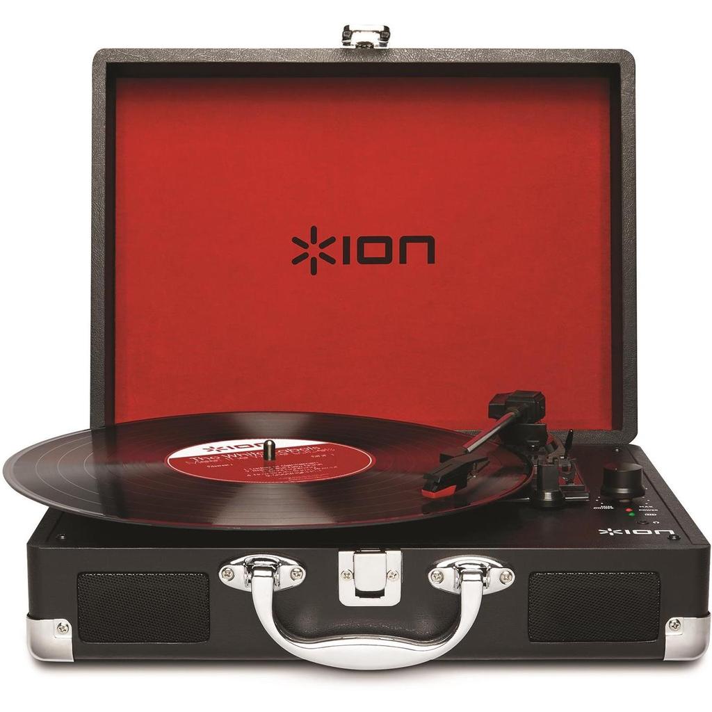 ION Audio Portable Record Suitcase USB Record the Sound of Records To Your PC Via USB Mac PC Vinyl Motion Player, Type, Built-in Speaker, Terminal,