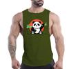 Summer Men'S Harajuku Sportswear Sleeveless Multi-Color Vest Summer New Comfortable Breathable 2d Panda Print Vest Gym