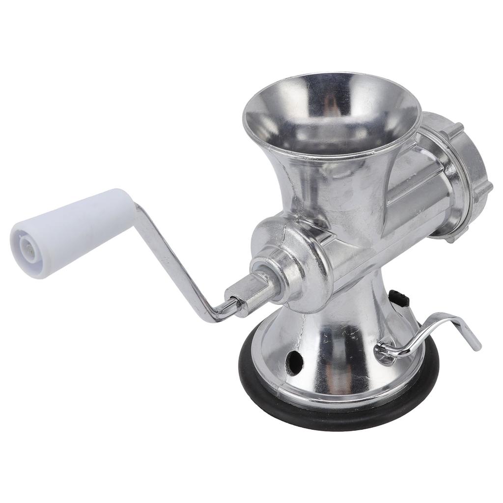 Manual Meat Grinder Silver Suction Cup Type Meat Mincing Machine Aluminum Alloy Sausage Filling Machine for Home Kitchen