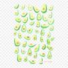Avocado Pattern Avocado Iron On Heat Transfer Printing Vinyl Patches Sticker for Clothes DIY Appliques Washable Patches