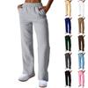 Womens Fashion Loose Solid Sweatpants Drawstring Casual Trousers With Pockets