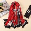 Spring Scarf Women's Luxury Design Polyester Material Smooth Scarf Soft Shawl Beach