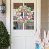 Simulation Wood Silk Flower Easter Egg Wreath Party Photography Home Decorations Front Door
