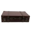 Vintage Suitcase 34x20.5x8cm Wooden Leather Decorative Luggage Trunk for Decoration Storage Photogra