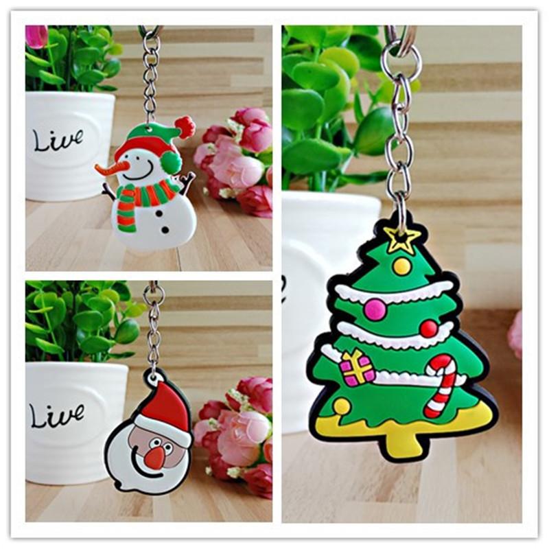 Christmas Keychain Christmas Decoration Santa Claus Elk Snowman Keychain New Year Decoration 2021 Children's Gift Key Ring Chris