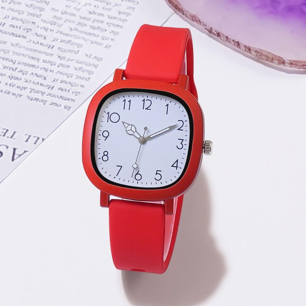 Stainless Steel Quartz Wristwatches Silicone Ladies Watches Sports Women Clock