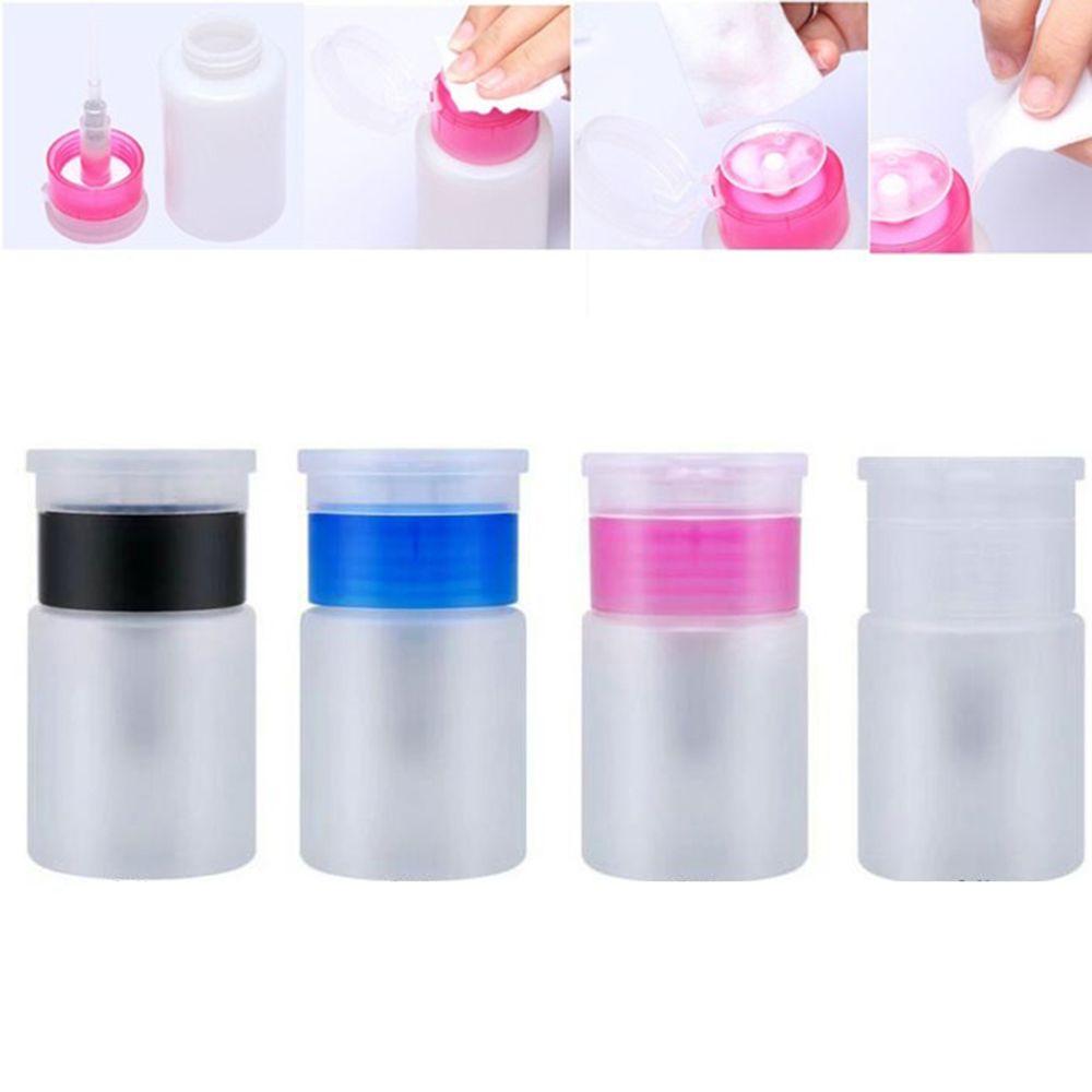 Manicure Liquid 60mL Clean Acetone Pump Dispenser Container Nail Polish Remover Empty Bottle