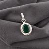 Green Onyx Pendant, 925 Sterling Silver Jewelry, Handmade Silver Chain Pendant Gemstone Jewelry Gift For Women