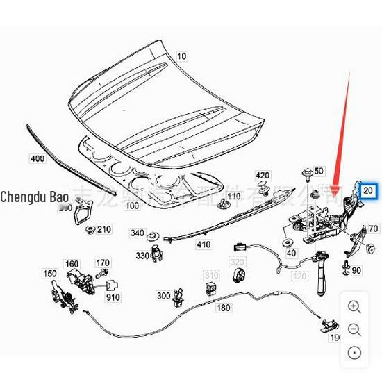 Mercedes CLA W117 Hood Hinge 1178800128 1178800228