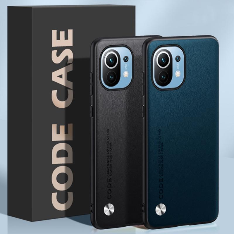 Luxury PU Leather Case For Xiaomi Mi 11 Mi11 Back Cover Matte Silicone Shockproof Full Protection Phone Case For Xiaomi 11 5G