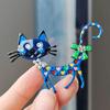 Lovely Cat Brooches 2-color Enamel Pet Animal Party Casual Brooch Pins For Women Men Gifts