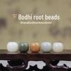 Bodhi Root Rainbow Candy Weathered Green Yin Beads for DIY Buddhist Rosaries