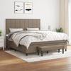 3136609 vidaXL Divan Bed with Mattress Taupe 160x200 Cm Fabric