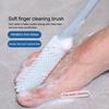 2Pcs Toe Gap Cleaning Brush Set Foot Scrubber with Long Handle Exfoliating Brush for Seniors Elderly