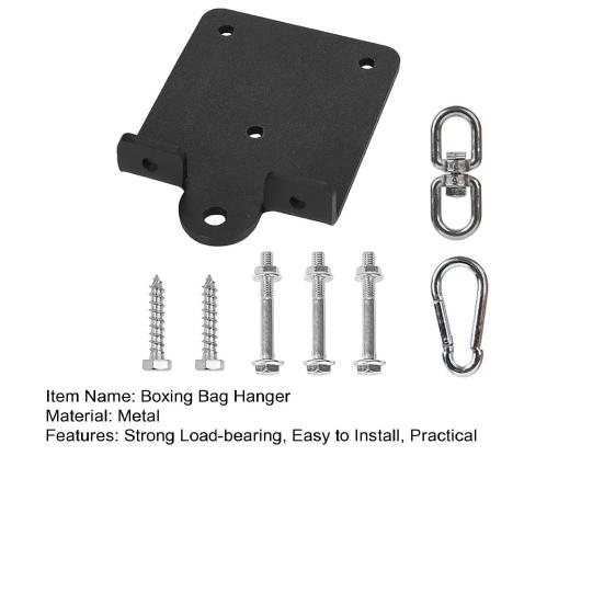 Heavy Punching Boxing Bag Hanger Wall-Mounted Hook Rustproof Strong Load-bearing 360-Degree Rotation Wall Ceiling Mount Wood Beam Hook Kit