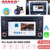 Wireless Carplay 2 Din Android 12 For A-udi A4 B6 B7 S4 RS4 Seat Exeo 2002-2008 Radio Multimedia Stereo Head Unit 4G 8-core GPS Navigation
