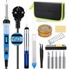 Soldering Iron Kit, 80W Digital LCD Soldering Iron with ON/Off Switch Adjustable Temperature Knob(200-450℃)