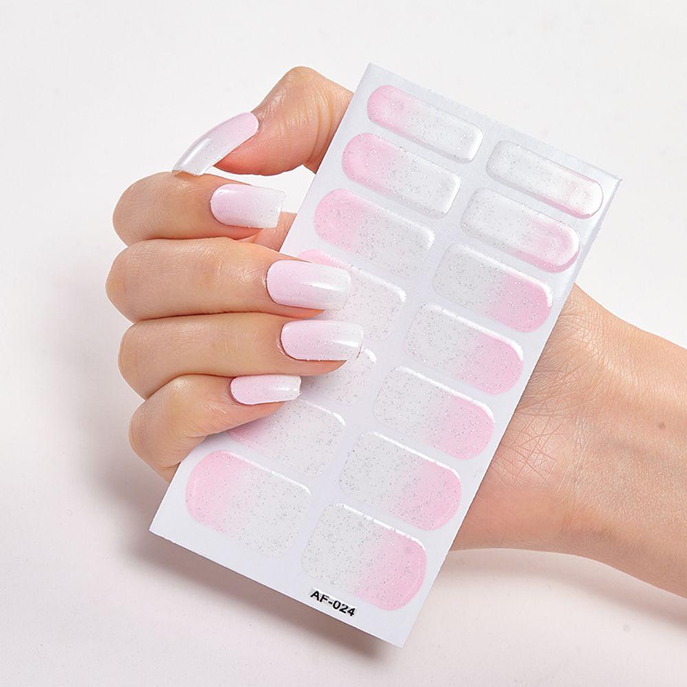 Girls Press On Nail Self Adhesive Nail Polish Strips Nail Art Decal Nail Stickers Full Nail Wraps