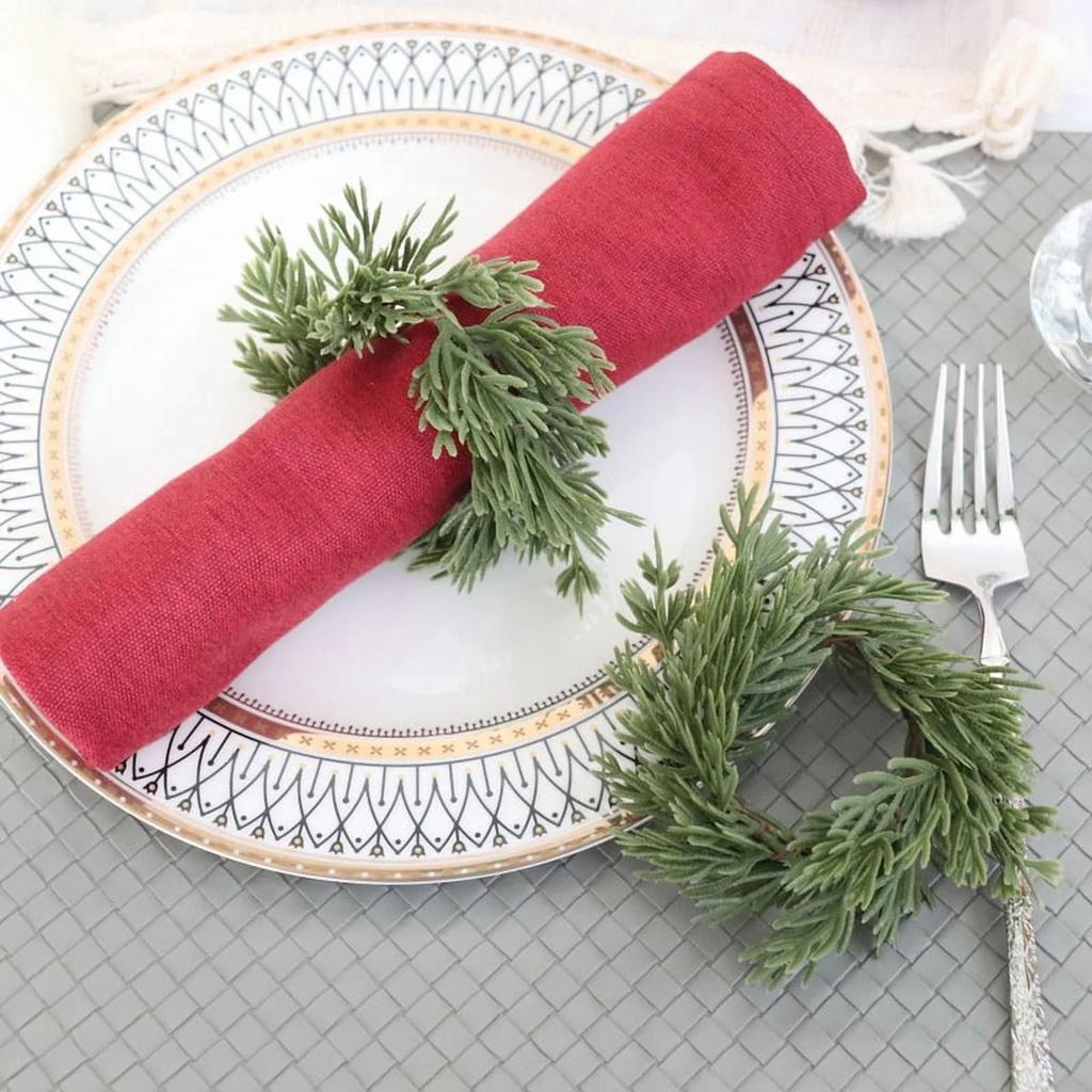 Rings, Red Berry Wreaths, Christmas Decoration Needle Napkin Rings