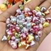 Colorful Acrylic DIY Jewelry Making Loose Beads 10.1*8.8mm Peach Heart Creative Handmade Material With Hole 100Pcs Shining Light