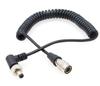 ZBLZGP Power Cable Hirose 4 Pin Male To Elbow Lock for Shogun Flame Ninja SR Receiver 2.5DC Inferno/Lectrosonics (Coiled Cable)