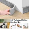 2M Waterproof Enclosure Self Adhesive Skirting Thickened Anti-collision Decoration Strips Bedroom Living Room Kid's Corner Line