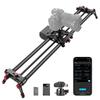 Neewer Motorized Camera Slider with App Wireless Carbon Fiber Dolly Rail Camera Slider with Video Time and Panoramic Photography 31.5"/80cm Control,