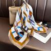 Square Scarf For Women Imitation Silk Bandanna Print Shawl Headband Fashion Hair Shawl Spring/Summer Luxury Neckerchief Hijab