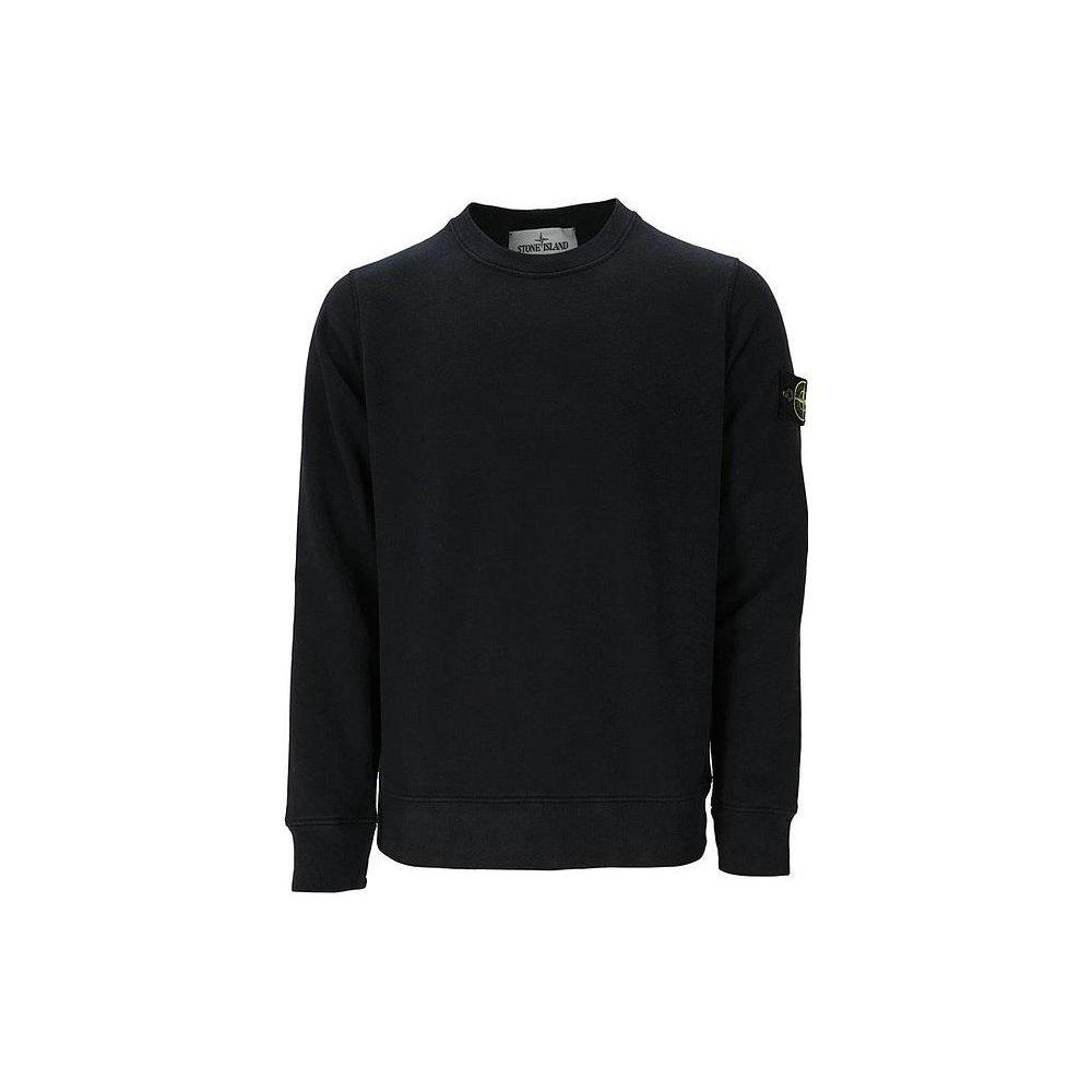 STONE ISLAND Ss22 Logo Micro Badge Long Sleeve Sweatshirt Men Sweatshirt Dark-Blue MO751563547-V0020
