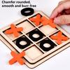 1 Set Wood Two-Player Interactive Chess Basic Strategies Amusing Tic-Tac-Toe Children Game Toys