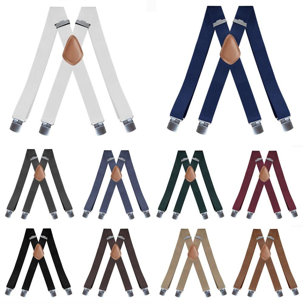 3.5cm Wide Men's Suspenders Adjustable Trouser Straps Belt Casual Braces Suspenders Work Outdoor