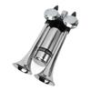 300DB Car Air Horn Zinc Alloy Chrome Plating Double Tube Loudspeaker for Train Ship SUV RV Truck Motorcycle 12V/24V Air Horn