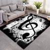 Music Note Floor Mat Music Carpet Drum Set Carpet Living Room Carpet Bedroom Floor Mat Non-Slip Floor Mat