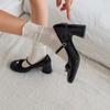 French Mary Jane Shoes Women's 2025 Spring New Beautiful High Heels with Skirt Gentle Small Fragrant Thick Heel Single Shoes