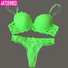 Lace Bra Thong Set Push Up Underwear Set Women Panties Hollow Lace Intimates Bras and Panty Set