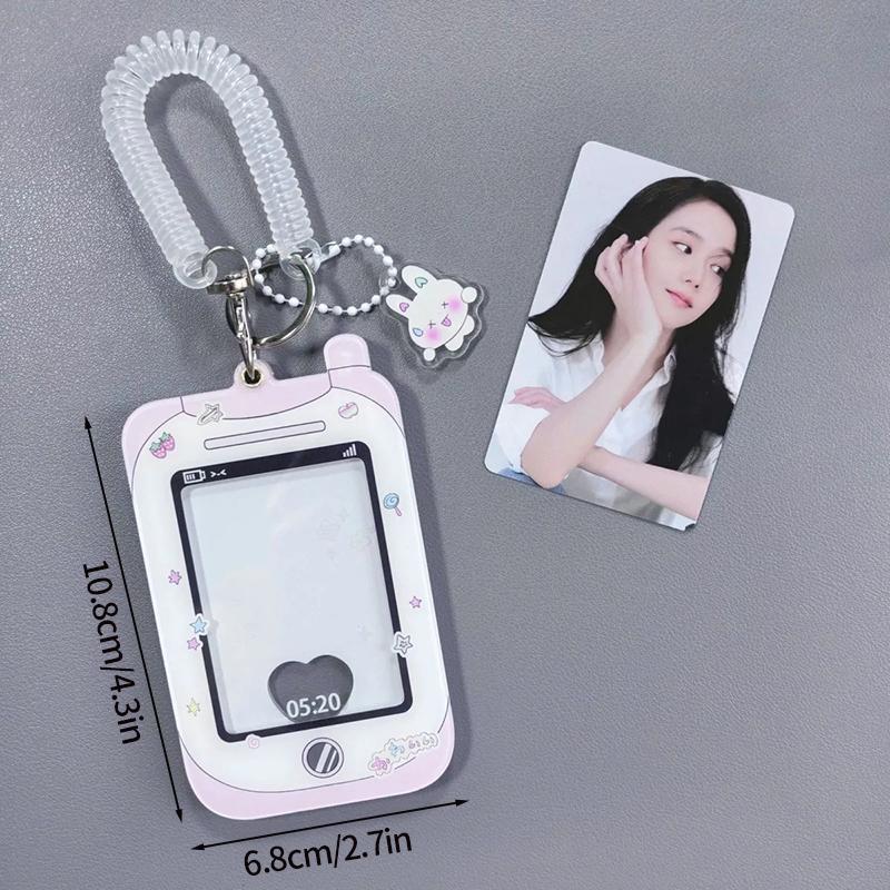 Binder Photocards Holder Mobile Phone Shape Acrylic Photo Frame Supplies Poca Holder Idol Picture Protector Stationery Supplies